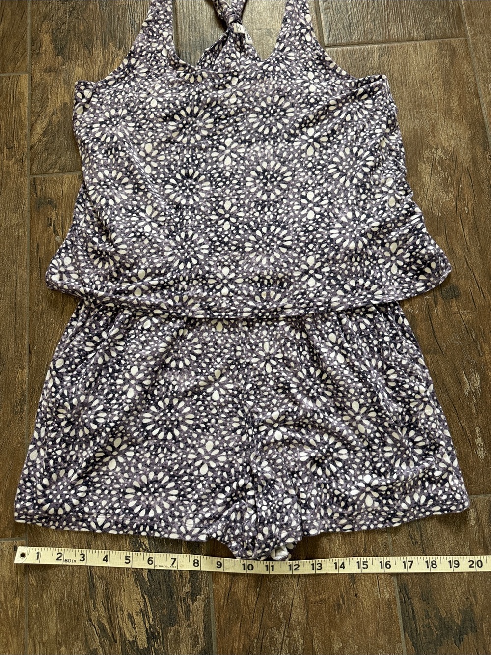 💕 Splendid Purple & White Patterned  Romper ✨ - Picture 8 of 9